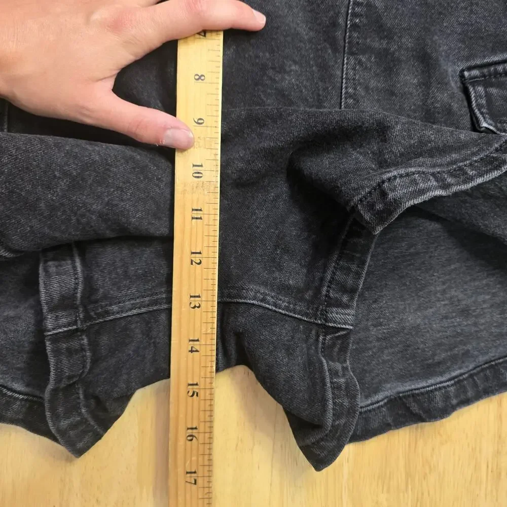 Hollister Curvy Ultra High-Rise Mom Black Shorts Size 17/16